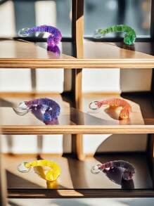 1pc 3D打印蛇无牙蛇减压玩具，含钥匙圈，精美手工装饰礼物，创意手工摆件，适合新年赠送给恋人朋友，情人节创意礼物，生日礼物，减压摆件礼物