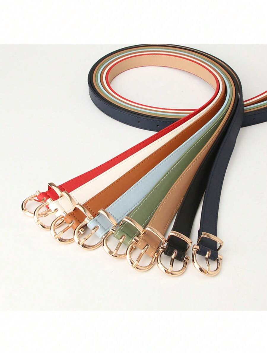 Women's Fashion Skinny Belt, Korean Style Casual Jeans Accessory, Simple & Versatile