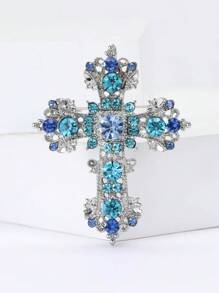 Trâm cài áo đính đá thời trang cho phụ nữ, trang phục, phụ kiện tiệc, quà tặng - Trâm chéo - Xem 2