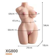 Jouet sexuel masculin de 18 cm/24 pouces, taille réelle. Jouet sexuel masculin réaliste avec des canaux vaginaux et anaux réalistes, une poitrine et des fesses super larges. Poupée d'amour de torse féminin, adulte. Convient à la masturbation masculine, sans vêtements