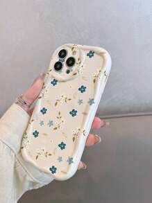 花朵手机壳 1 件花朵 TPU 相机镜头盖和防摔 TPU 手机壳，简约可爱，兼容 iPhone 11、12、13、13 Pro Max、14 Pro Max、iPhone 15、15 Pro、15 Plus、15 Pro Max、16 Pro Max 和系列 - 彩色 - 查看 3