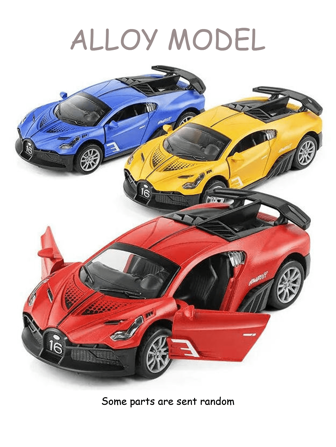 1 热销批发1:36儿童及男孩压铸合金汽车玩具，3色可选锌合金金属合金赛车模型玩具车，万圣节圣诞节感恩节生日派对礼物