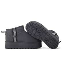 READY SALTED Women's Casual Plush Lined Outdoor Non-Slip Loafer Shoes Ladies Fashion Comfort Warm Winter Warm Walking Shoes - Grey - View 6