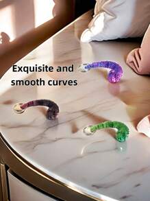 1pc 3D打印蛇无牙蛇减压玩具，含钥匙圈，精美手工装饰礼物，创意手工摆件，适合新年赠送给恋人朋友，情人节创意礼物，生日礼物，减压摆件礼物