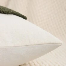 Miater Coconut Tree Decorative Throw Pillow Cover, Velvet Canvas Embroidery Leaves, Suitable For Summer - Brown - View 12