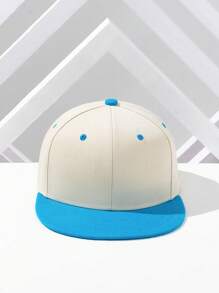 1 stuk Unisex Two-Tone Flat Bill Plain Trucker Baseball Cap, Hip-Hop Zonnehoed
