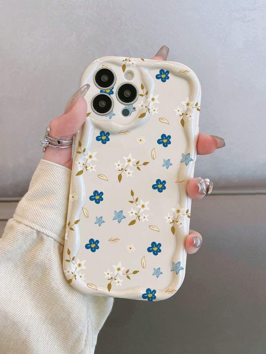 花朵手机壳 1 件花朵 TPU 相机镜头盖和防摔 TPU 手机壳，简约可爱，兼容 iPhone 11、12、13、13 Pro Max、14 Pro Max、iPhone 15、15 Pro、15 Plus、15 Pro Max、16 Pro Max 和系列 - 彩色 - 查看 1