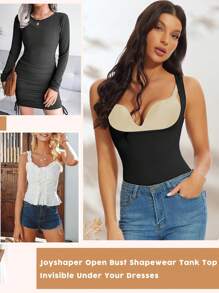 Women Shapewear Bodice Seamless Compression Camisole, Women Slimming Tummy Control Tank Top