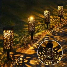 1 件暖光太阳能灯 LED 灯户外花园装饰太阳能户外灯路径装饰灯太阳能装饰品户外花园庭院露台走道车道室外装饰