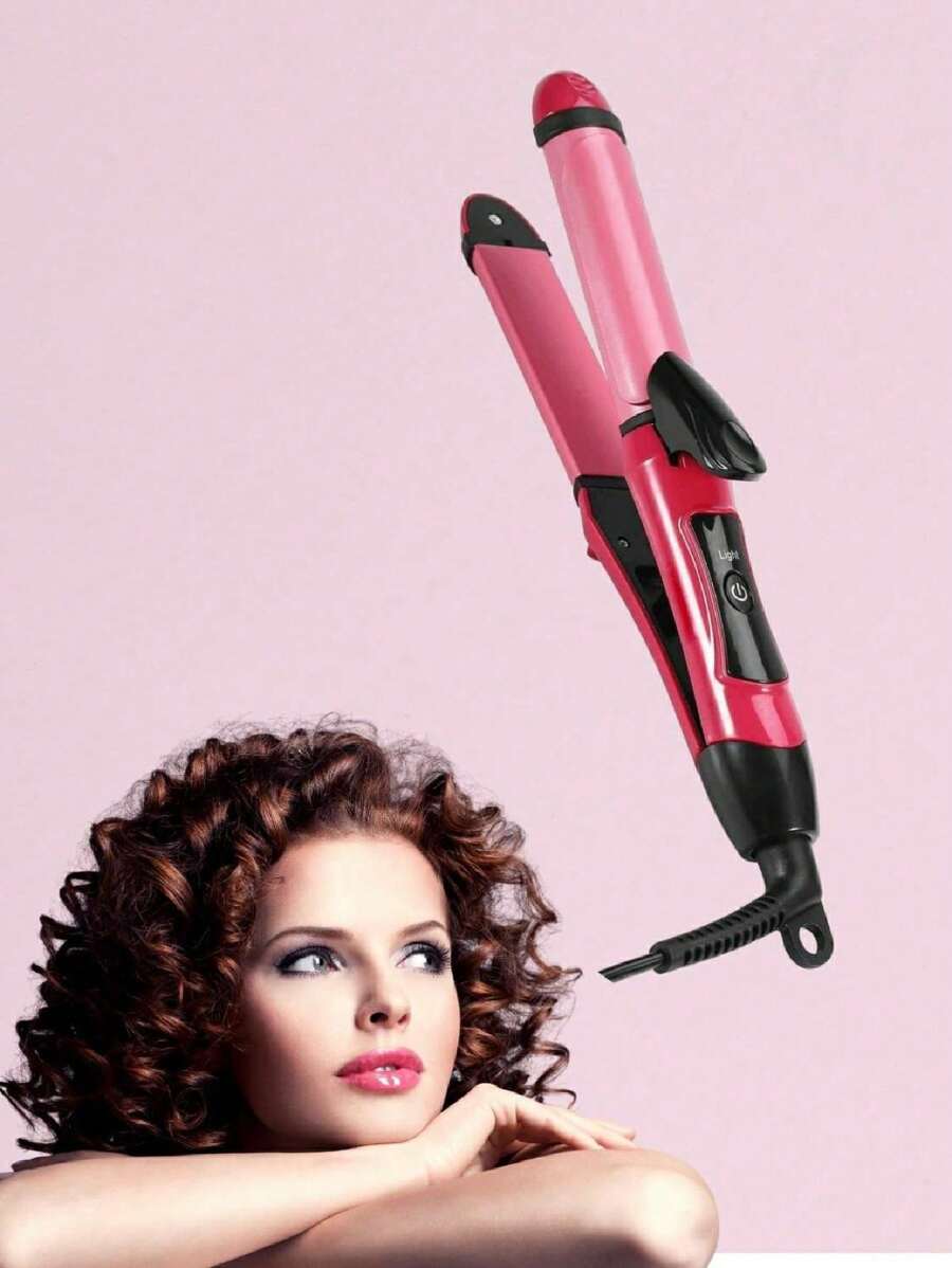 2 En 1 Alisador De Pelo De Cerámica Rizador Rizador De Pelo Plancha Plana Herramientas Para Peinar El Cabello ROOT
