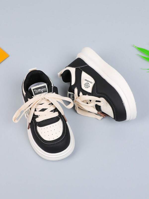 1pair Kids Low-Top Sneakers, Autumn/Winter New Boys/Girls Sports Shoes, Baby White Shoes