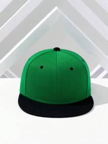 1 stuk Unisex Two-Tone Flat Bill Plain Trucker Baseball Cap, Hip-Hop Zonnehoed