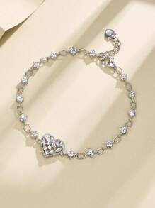 1 pieza Pulsera de mujer de plata 925 con piedras naturales, regalo para compromiso, boda, fiesta, uso diario, Día de San Valentín, piedra natal