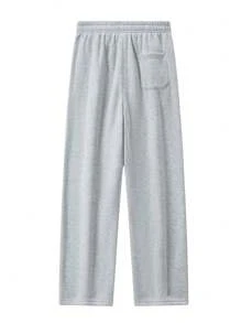 2-Pack Men's Simple Style Solid Color Straight Sweatpants Outdoor Jogging Sports Fitness Exercise Pants Men's Casual Pants - Black+Light Grey - View 6