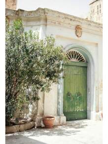 1pc Italy Coastal Landscape Olive Green Aesthetic Botanical Nature Photography Poster Canvas Painting Wall Art Pictures Home Decor No Frame - Multicolor - View 8