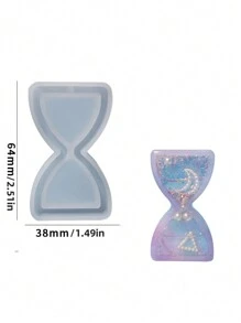 1 Set Of 2 Pcs Flowing Sand Bottle Crystal Epoxy Resin Craft Mold DIY Keychain Pendant Jewelry Silicone Mold Making - Hourglass Drift Bottle Mold - View 6