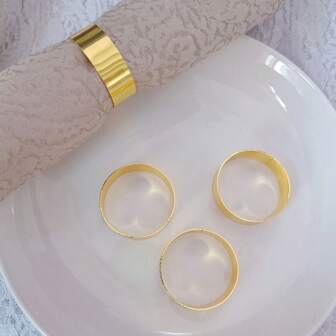 4 件金属餐巾环，多色多款式餐巾架，酒店用品，家居和厨房餐桌装饰，适合宴会、招待客人、全年使用