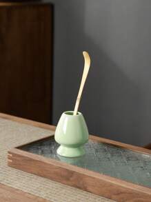 3pcs Matcha Set, Bamboo Whisk, Including Teaspoon, Ceramic Bowl, Traditional Tea Set, Home Tea Brewing Tools, Tea Set, Birthday Gift For Tea And Matcha Lovers