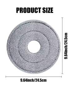 3 أغطية رأس مصنوعة من الأنسجة المحارية الدائرية للغسيل والتنظيف بأرضيات المنزل، أغطية قابلة لإعادة الاستخدام مع بكرة دوارة 360 درجة، ملحقات عالمية - متعدد الألوان - مشاهدة 5