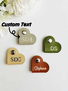 Personalized Name Letter Transparent Medicine Bag, Reusable Bright Heart Shape PU Leather Cable Organizer Set - Conveniently Organize Headphone And Earphone Wires, Battery-Free Cable Management Clip, Multi-Color Cable Organizer - Multicolor - View 2