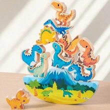 3+ lat gra w układanie dinozaurów - drewniana zabawka edukacyjna i równoważna, idealny prezent urodzinowy lub świąteczny