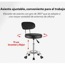 Pack Of 2 Chairs Benches Adjustable Swivel Upholstered Lightweight Durable For Salon Spa Studio OUO LT00518X2