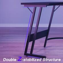 DEVOKO L Shaped Gaming Desk Computer Corner Desk PC Laptop Study Gaming Table Workstation For Home Office - Black - View 6