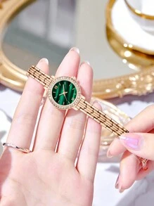 cay Classic Fine Chain Shell Dial Bracelet Watch