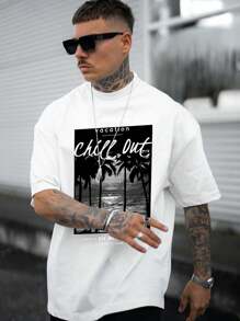 Camiseta De Moda Casual Americana Para Hombres