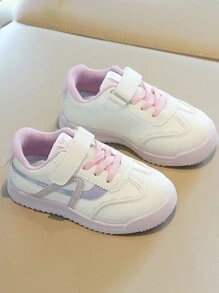 1 双儿童休闲运动鞋，新款秋季儿童软底低帮男女通用运动鞋 - 紫色 - 查看 13