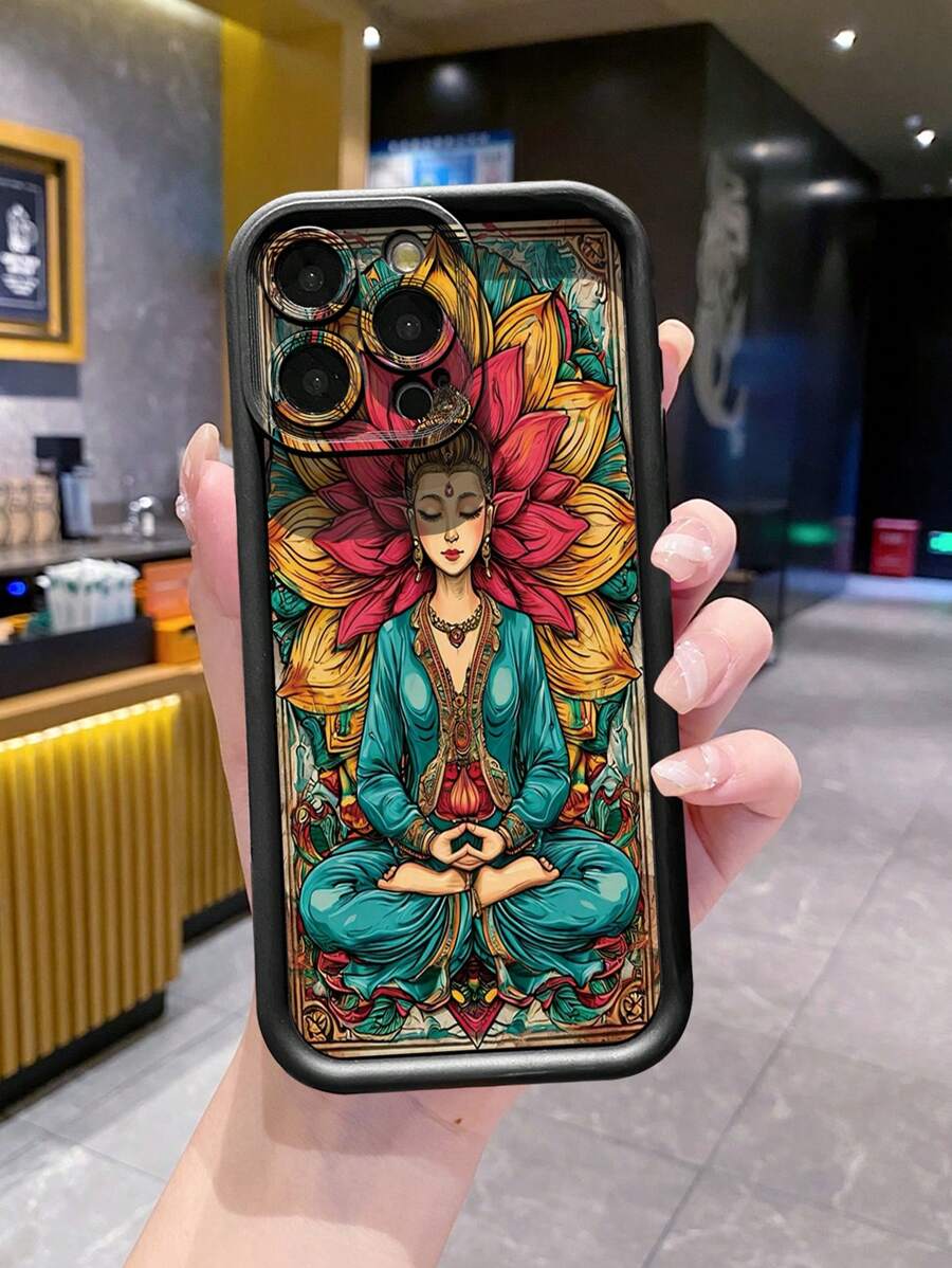 1 件佛观音相机防震手机壳适用于 Iphone/Galaxy/Infinix/Redmi/OPPO/VIVO/Samsung/Realme/MOTO/Itel/Tecno