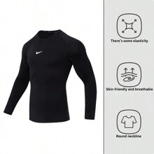 Nike Camiseta deportiva de compresión de secado rápido para hombres, jersey de baloncesto - Blanco y negro - Ver 1