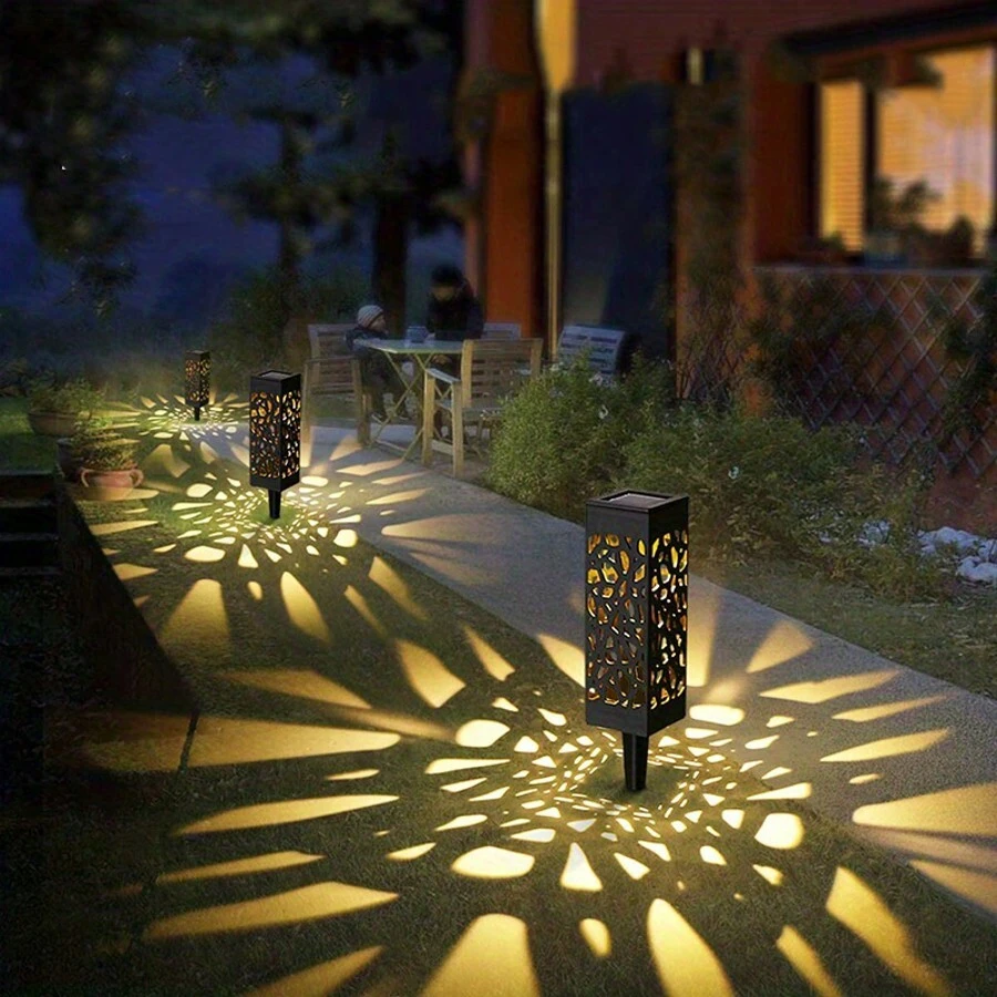 1 件暖光太阳能灯 LED 灯户外花园装饰太阳能户外灯路径装饰灯太阳能装饰品户外花园庭院露台走道车道室外装饰