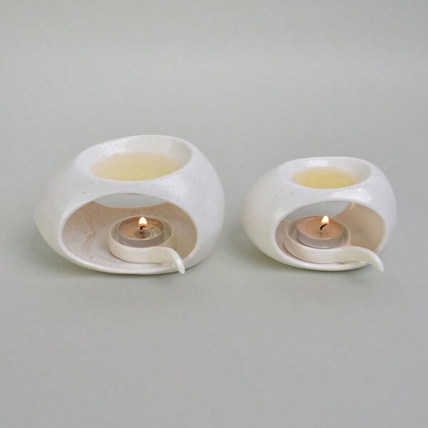 Porta-velas de cera em forma de ovo, porta-velas de cerâmica com conjunto de alças, decoração para casa, queimador de incenso criativo, difusor de aroma de óleo essencial