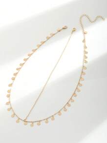 1pc Fashionable Minimalist Round Pendant Headchain, Versatile For Women And Girls Daily, Beach, Date, Party Wear