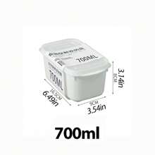 1 件冰箱食品冷藏储物盒、食品保鲜盒、带盖 PP 材质、蔬菜沙拉储物盒、冰箱水果冷冻肉类保鲜盒、食品密封储物盒、午餐盒、托盘、厨房配件、食品储存、午餐盒、餐食准备、午餐盒、餐盘。 - 白色 - 查看 12