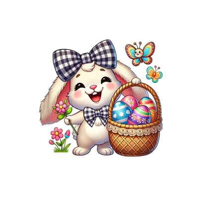 Easter Car Window Decal Cute Bow Bunny Eggs Bumper Stickers Decorative Automotive Stickers For Vehicles Decoration
