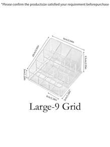 1个时尚多隔层口红盒，透明亚克力化妆品收纳盒，口红、唇彩、指甲油多格收纳盒，化妆包，梳妆台，旅行，化妆箱，收纳盒，旅行必备，化妆品收纳盒，房间装饰 - 無色 - 查看 11