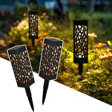 1 件暖光太阳能灯 LED 灯户外花园装饰太阳能户外灯路径装饰灯太阳能装饰品户外花园庭院露台走道车道室外装饰