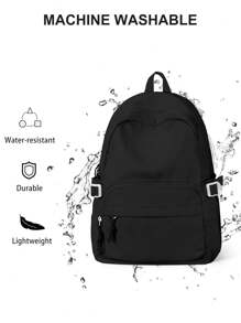 Backpack For School Girls Boys Aesthetic Lightweight Travel Daypack Simple Cute Backpack For Women Men Waterproof College High School Bookbag Women Backpack Nylon Waterproof Suitable For College Travel Camping For Students Gift For Girls Women Presents Portable Boarding Cabin Bag - Multicolor - View 10