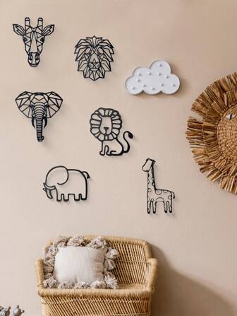 3pcs/Set Car & Plane Themed Acrylic Wall Decor For Children Room, Creative Nursery Wall Hanging Decorative Accessories