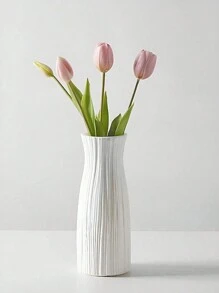 1 pieza Flores artificiales en un florero de plástico para boda, habitación, hogar, hotel, fiesta, evento, Día de San Valentín, Año Nuevo, regalo de cumpleaños o graduación para chicas