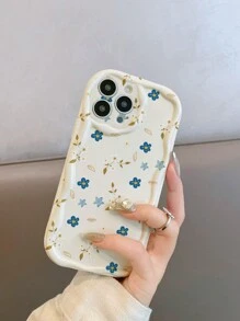 花朵手机壳 1 件花朵 TPU 相机镜头盖和防摔 TPU 手机壳，简约可爱，兼容 iPhone 11、12、13、13 Pro Max、14 Pro Max、iPhone 15、15 Pro、15 Plus、15 Pro Max、16 Pro Max 和系列 - 彩色 - 查看 2
