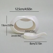 Eiförmiger Teekanne Wachskerzenhalter, Keramikkerzenhalter mit Griff Set, Heimdekoration, kreative Räucherschale, Duftölverteiler