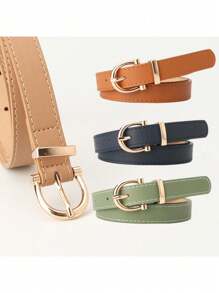 Women's Fashion Skinny Belt, Korean Style Casual Jeans Accessory, Simple & Versatile
