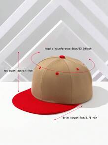 1 stuk Unisex Two-Tone Flat Bill Plain Trucker Baseball Cap, Hip-Hop Zonnehoed