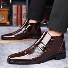 Men's New Business Dress, British Style Casual Men's Shoes, Retro High-End Feeling, Wedding Groom's Shoes - 棕色 - 查看 3