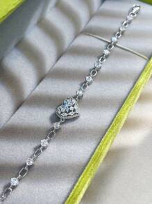 1 pieza Pulsera de mujer de plata 925 con piedras naturales, regalo para compromiso, boda, fiesta, uso diario, Día de San Valentín, piedra natal