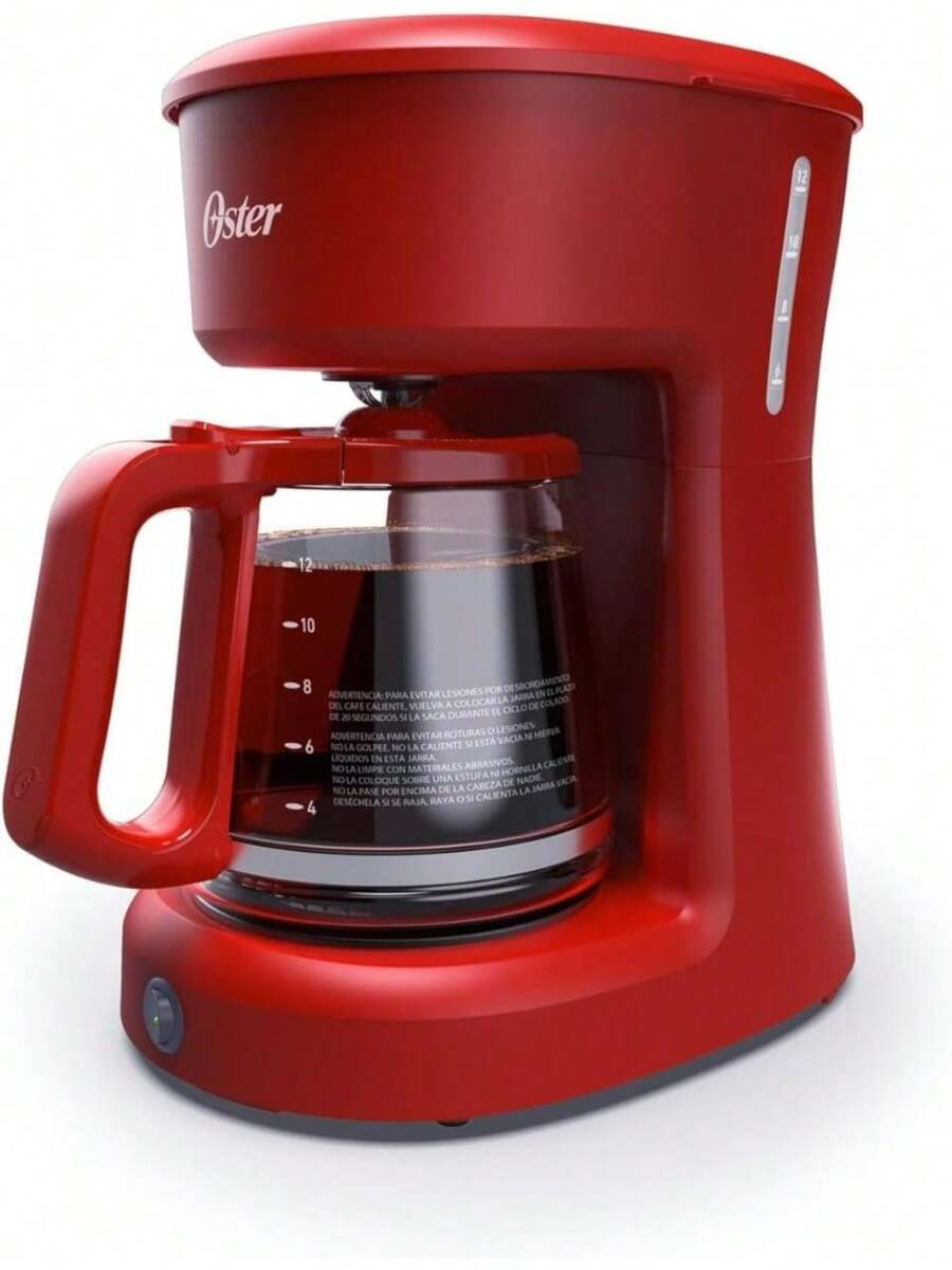 Cafetera de Goteo, de 12 Tazas, Rojo