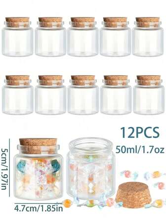 Bouteille en verre de tube de liège à baïonnette de 47 mm, bouteille de dérive, tube à essai, bouteille d'agarwood, bouteille de thé de fleur de cordyceps, bouteille de vœux d'étoile
